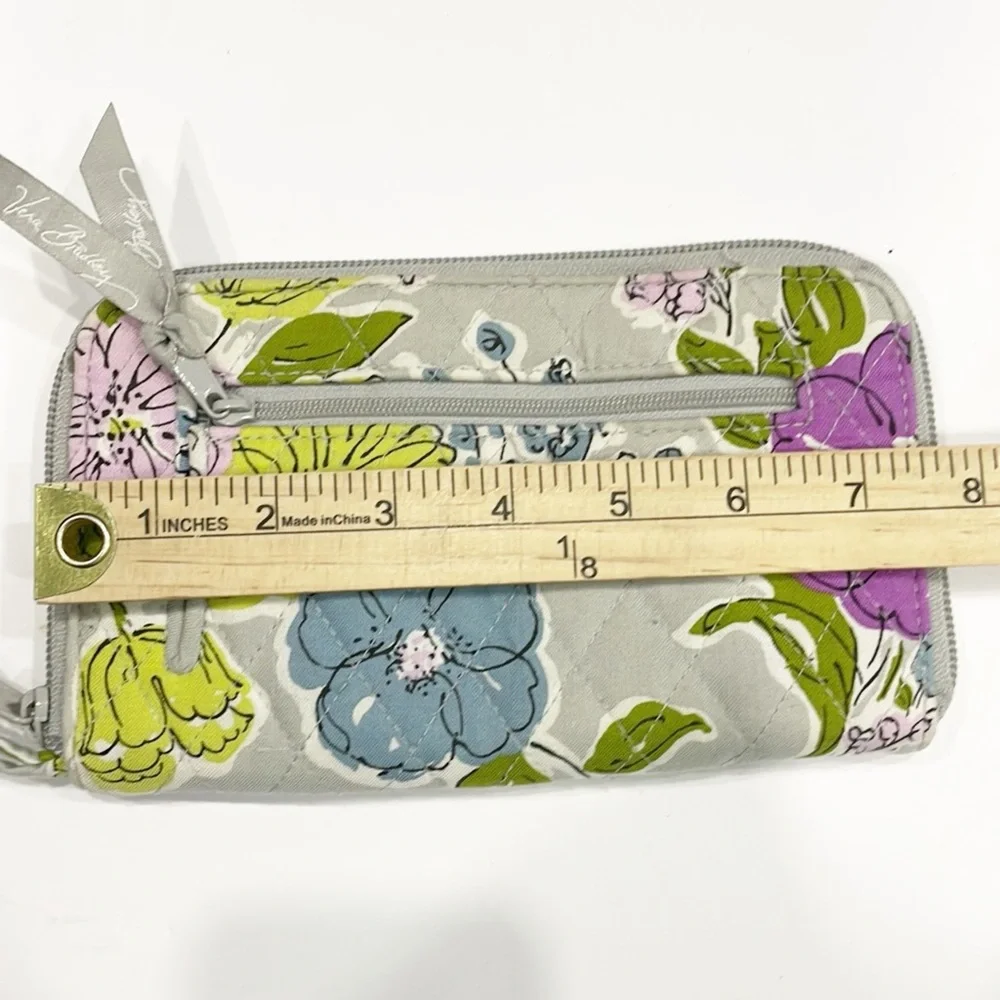 Vera Bradley RARE Watercolor Floral Crossbody Bag + Wallet Fabric zipper closure